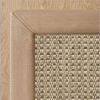 Autumn Slate Sisal 2 Inch Beige Cotton Border 3.4(L) x 2.3(W)